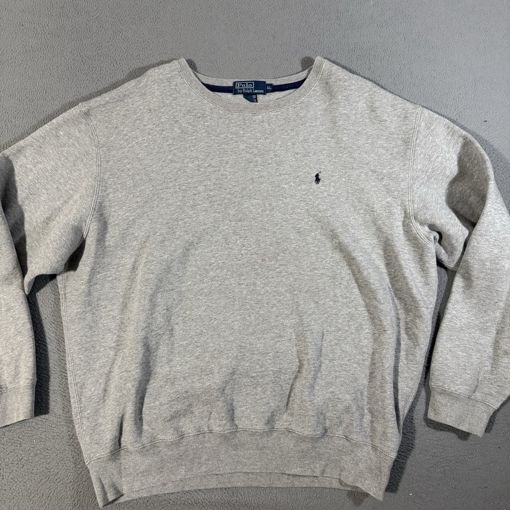 Vintage Polo Ralph Lauren Grey Sweatshirt Men's Size XL Casual Y2K 90s